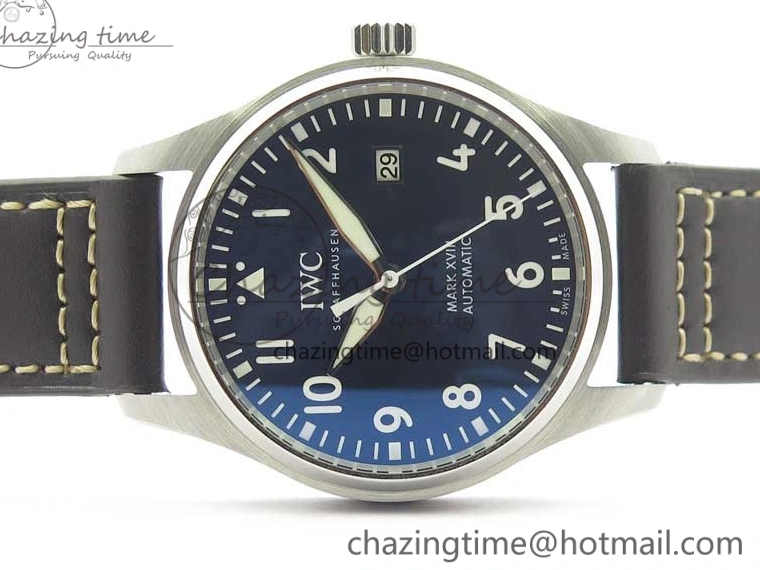 MIROTIME 0419 MARK XVIII Le Petit Prince IW327004 SS FKF 1:1 Best Edition Blue Dial On Brown Leather Strap Trendsetting 7117